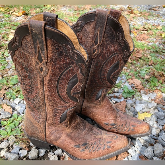 J.B. Dillon Brown Western Boots - Picture 1 of 4